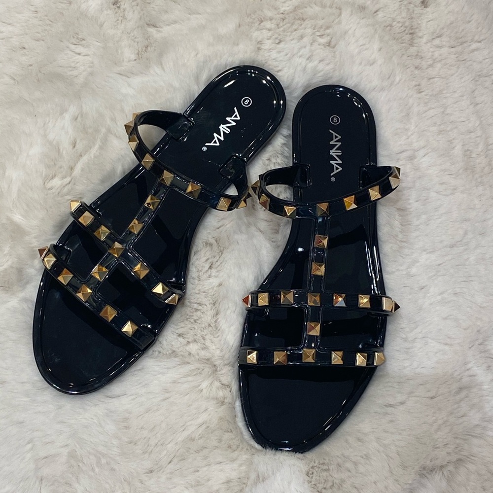 Black Studded Sandal